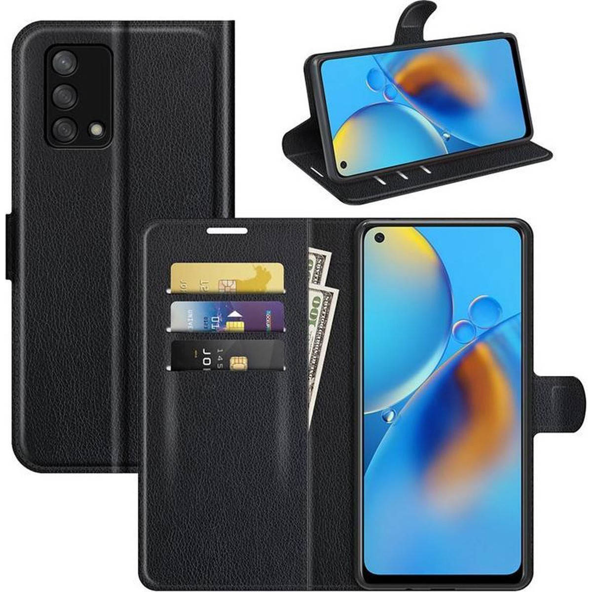 

Чехол-книжка Litchie Wallet для Oppo A74 Black, Черный