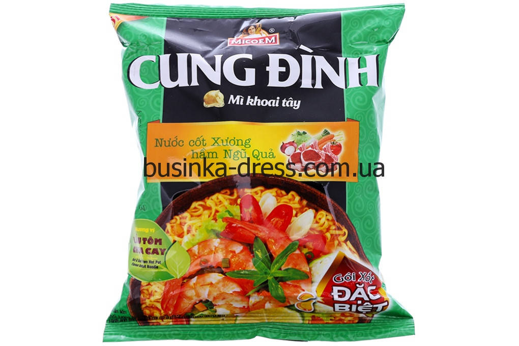 

Лапша картофельная быстрого приготовления Cung Dinh со вкусом креветки 80г (Вьетнам)