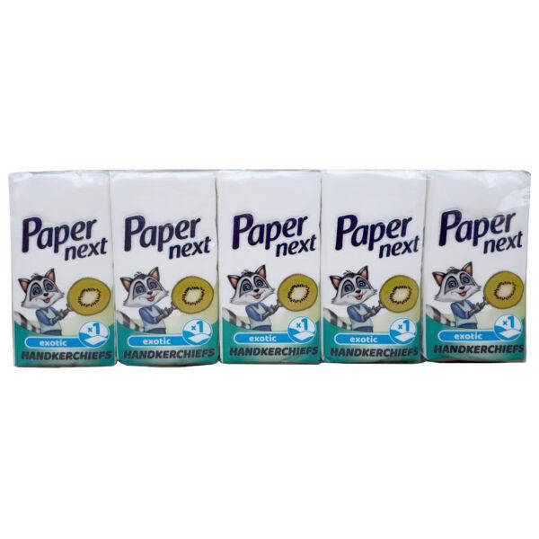 

Бумажные носовые платки Paper Next (экзотика) однослойные 10×10 шт, Белый