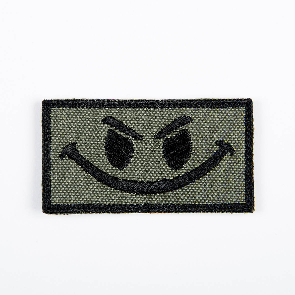 

"Angry Smile" "Зла посмішка" Нашивка, патч , шеврон (Олива чорна)