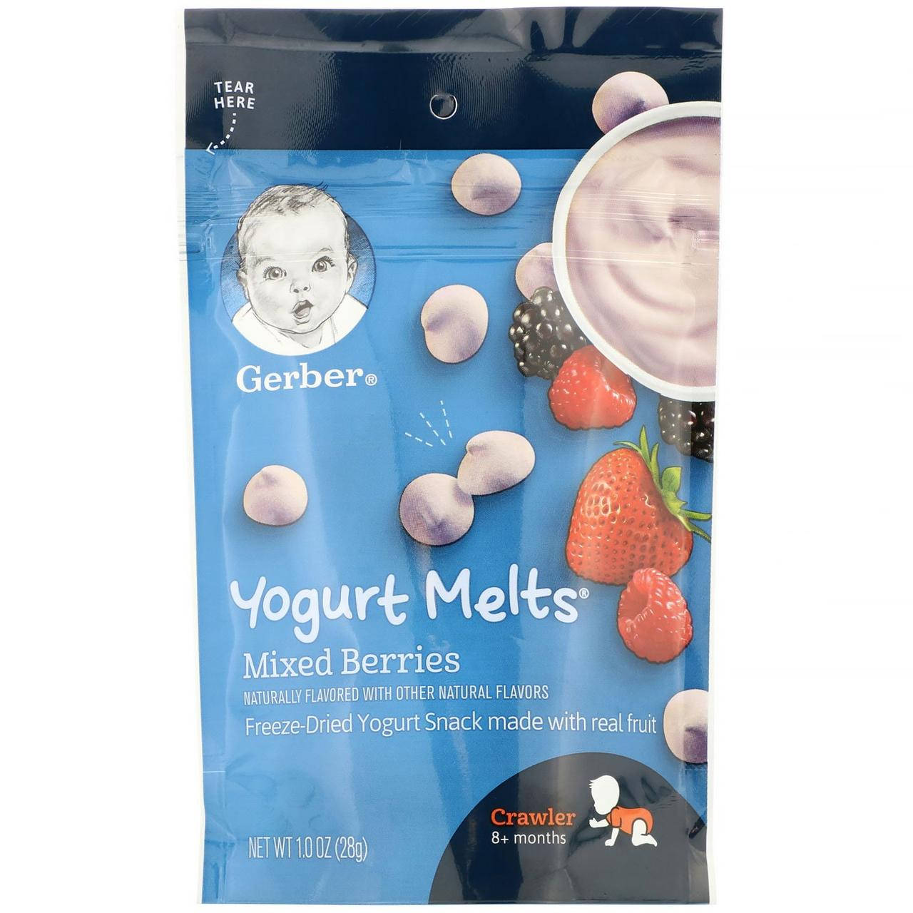 

Gerber, Graduates, Yogurt Melts, от 8 месяцев, смесь ягод, 28 г (1,0 унция)
