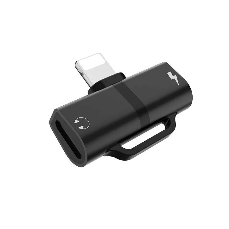 

Переходник Hoco LS20 Lightning to Lightning 220V + Lightning-HF Чёрный, Черный
