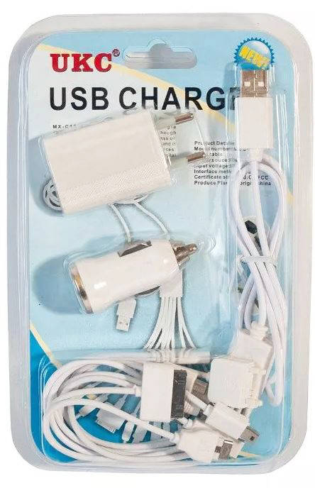 

Универсальное зарядное 12 в 1 Mobi charger MX-C12 с адаптерами, Белый