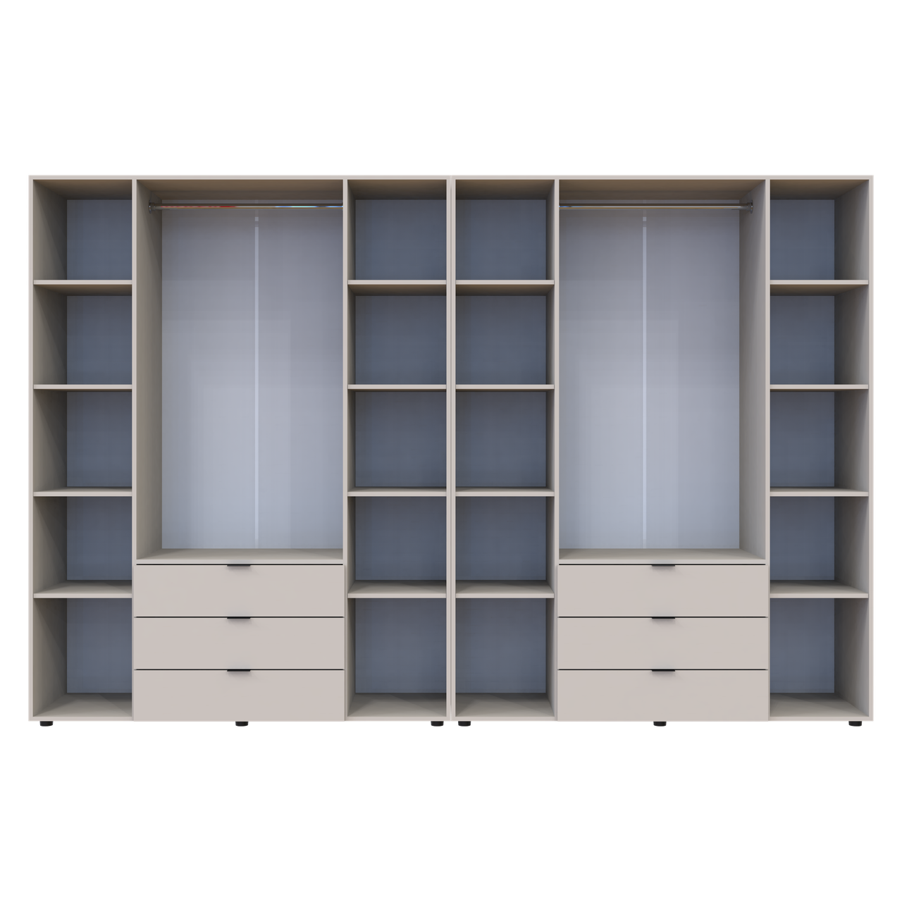 Розпашна Шафа для одягу Doros Гелар комплект Кашемір 4+4 ДСП 310х49.5х203.4 (80737642) 5