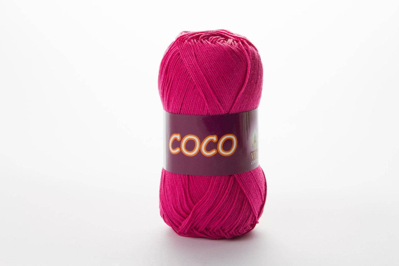 

Пряжа хлопковая Vita Cotton Coco, Color No.3885 ярко-розовый