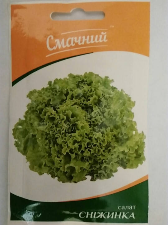 

Семена Салат листовой Снежинка 1 грамм Смачний