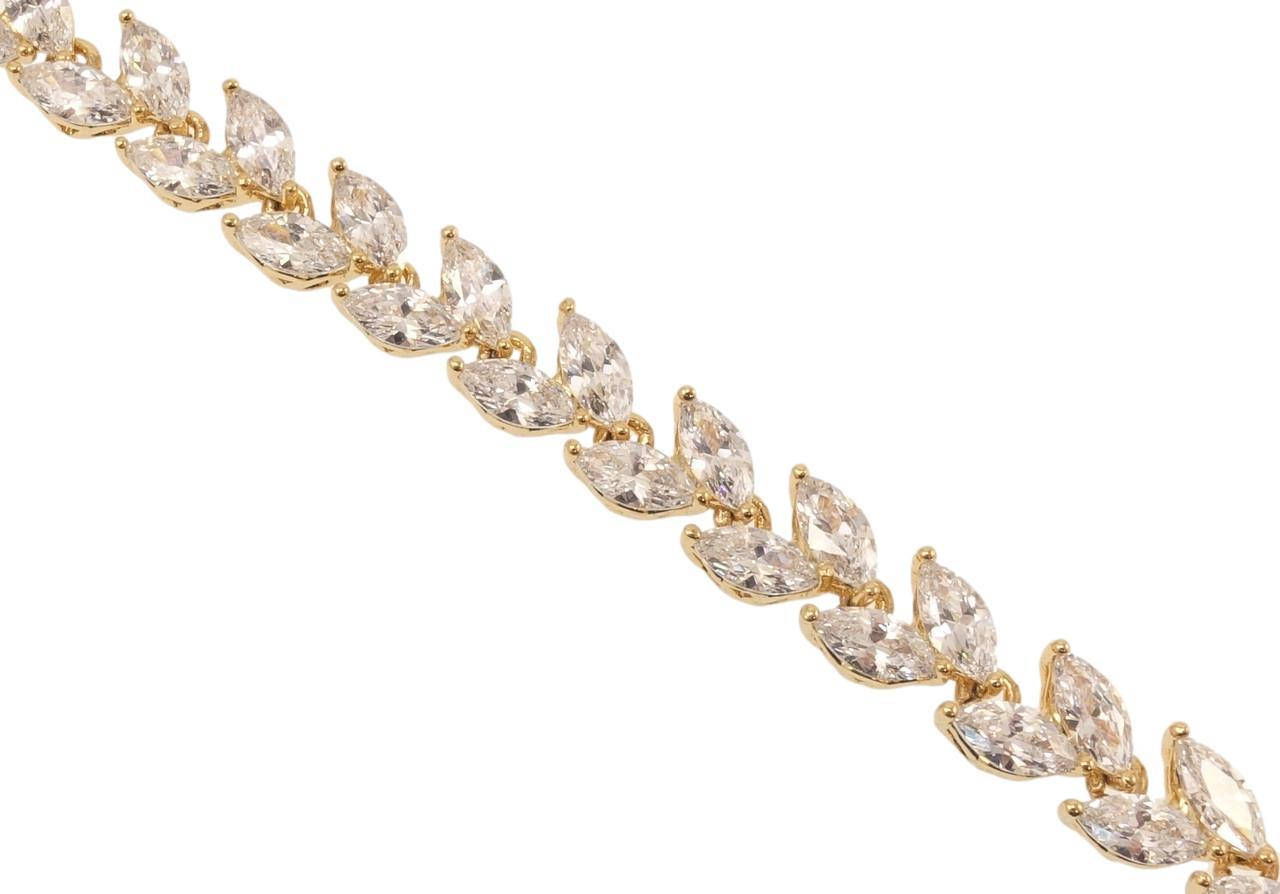 

Браслет Xuping Позолота 18K "Кристальный колосок" длина с доп.замком 17,20см х 6мм