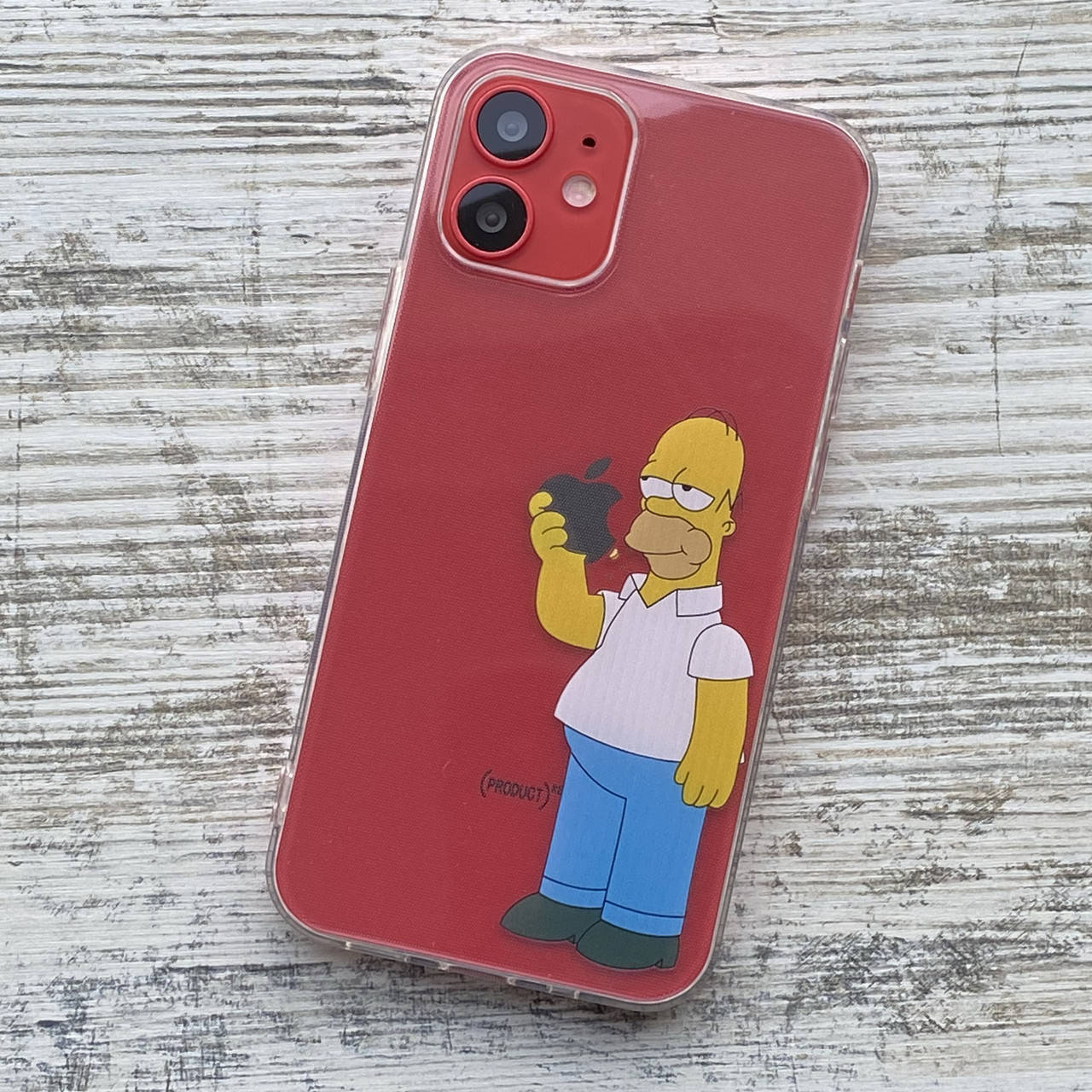 

Силиконовый чехол Гомер для iPhone 12/ 12 Pro, Прозрачный