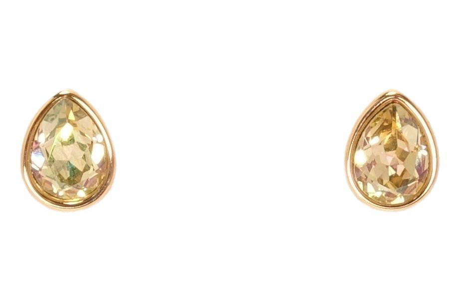 

Серьги Xuping Позолота 18K с кристаллами Swarovski гвоздики "Грушевидный кристалл в глухой оправе"