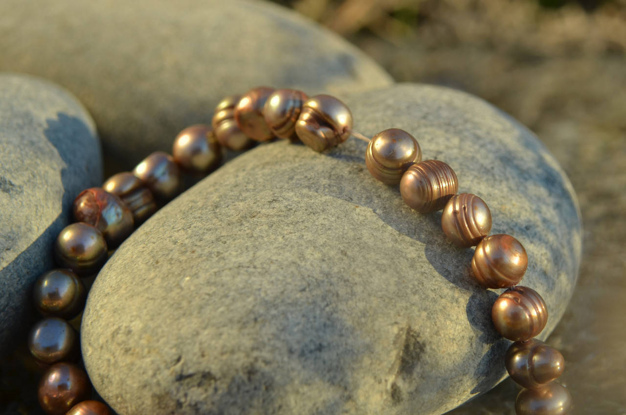 

Жемчуг натуральный 8мм (бусины на нити)