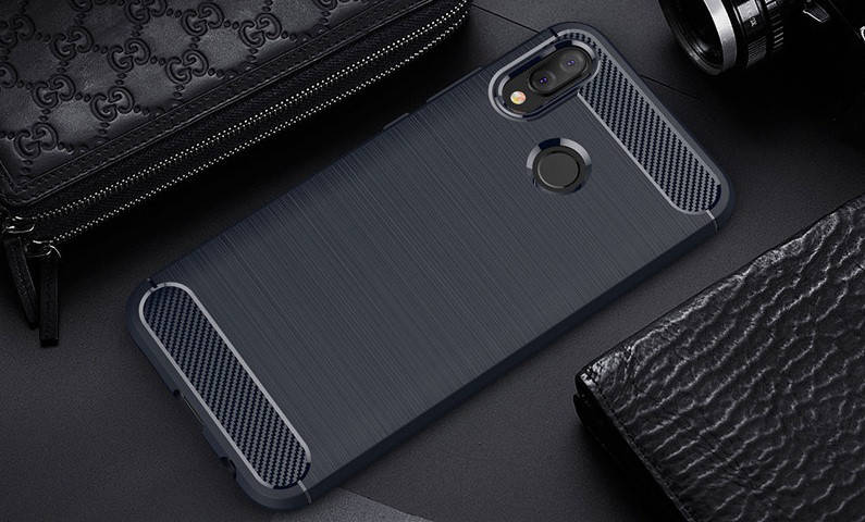 

Чехол Carbon для Huawei P20 Lite бампер Темно-синий