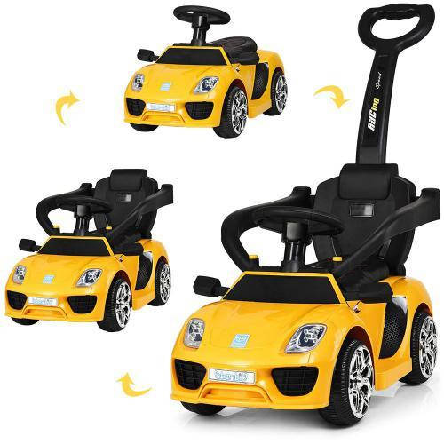 

Детский электромобиль каталка толокар Bambi M 3592L-6 Porsche, желтый
