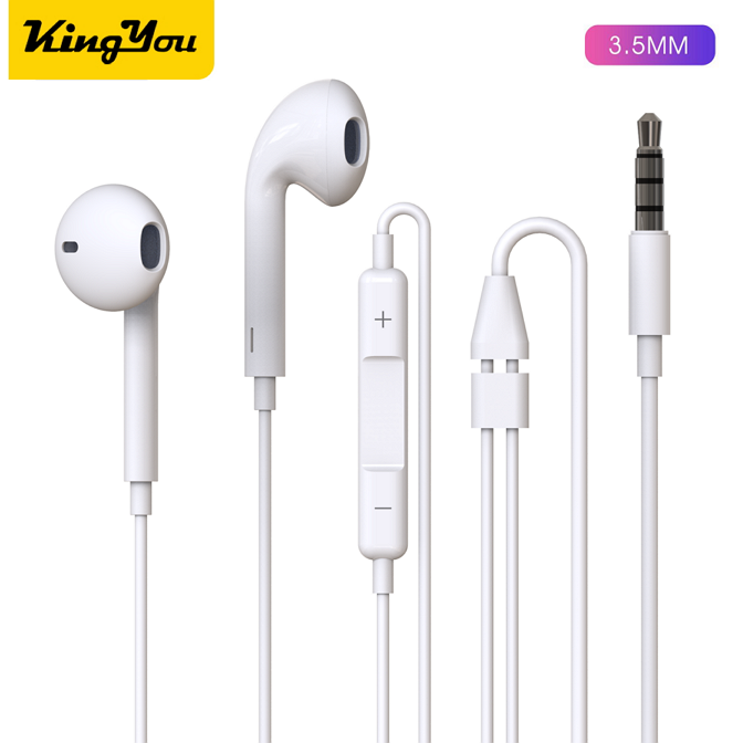 

Проводные наушники вкладыши с микрофоном (1.2 м) 3.5 мм mini-Jack проводная гарнитура для телефона Kingyou H13