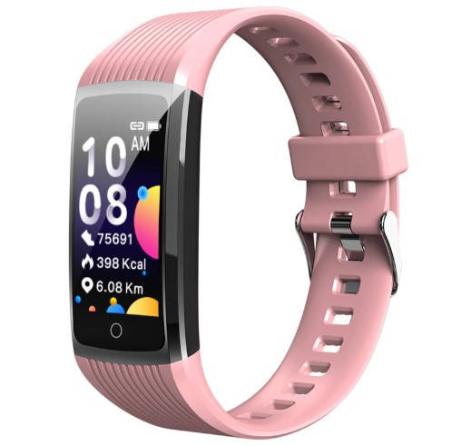 

Фитнес-браслет с измерением пульса и давления Smart Band Lemfo R12 Розовый