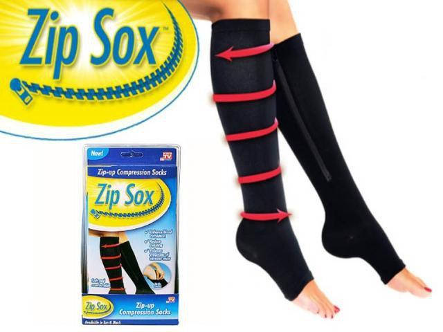 

Компрессионные гольфы Zip Sox черные, Черный