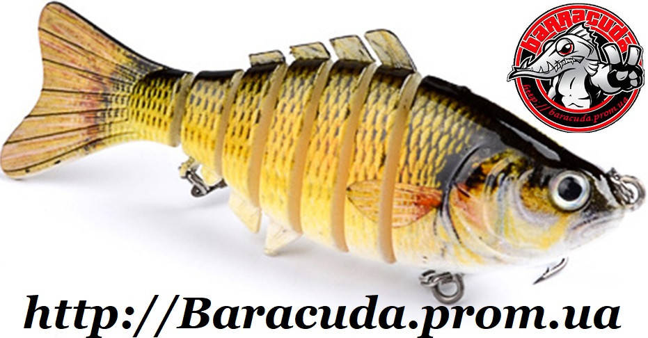 

Воблер мультишарнирный ZUOFILY желтый 100 мм