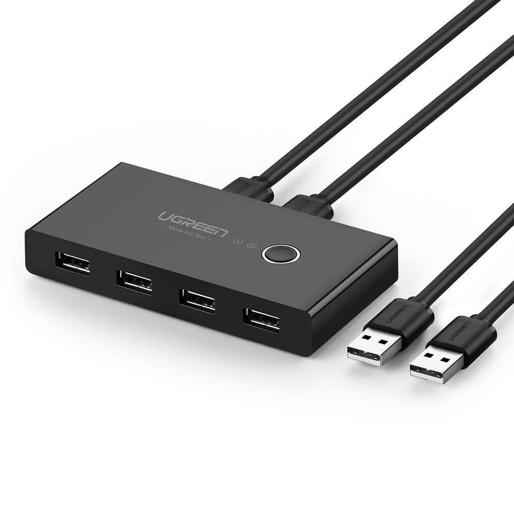 

Коммутатор Ugreen 2 In 4 Out USB 2.0 Switch Box 1.5М черный US216 USB хабы