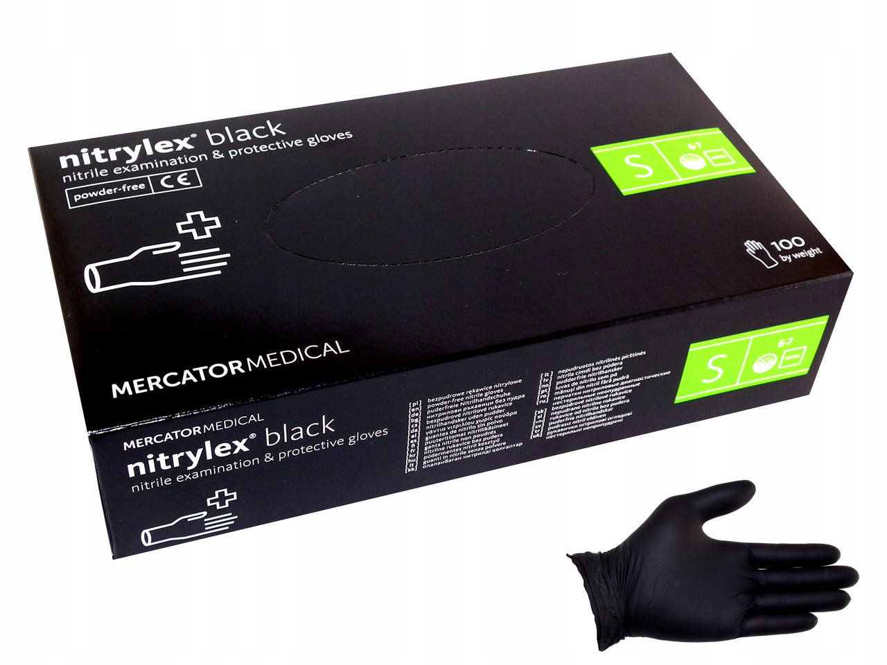 

Перчатки чёрные Nitrylex Black нитриловые неопудренные  RD30104002, Черный