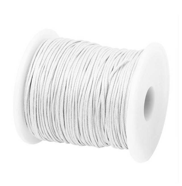 

Шнур вощеный белый для рукоделия | бисероплетения | браслетов 1мм на котушке 20м