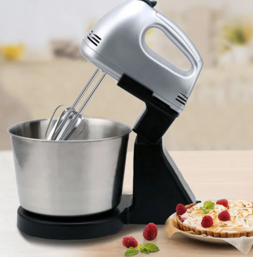 

Миксер DOMOTEC MS-1133, ручной миксер с металической чашей 2л для взбивания и замешивания