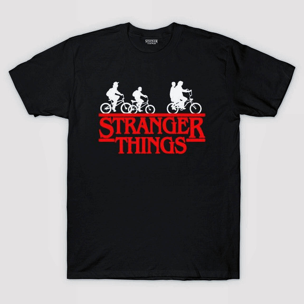 

Черная футболка Stranger Things футболки Очень Странные Дела унисекс
