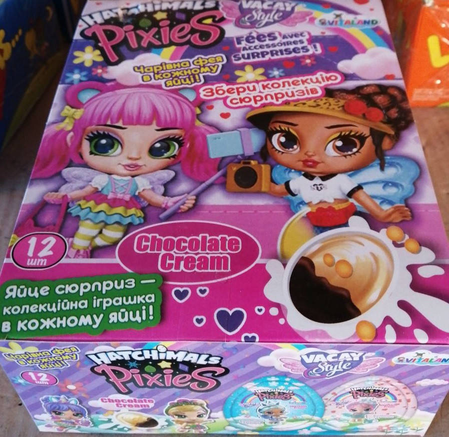 

Vitaland Яйце сюрприз Hatchimals Pixies Фея лялька + печиво з шок. 15г*12шт