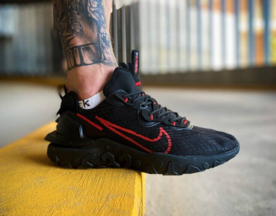 

Мужские кроссовки Nike React Vision Black/Red ALL06615, Черный