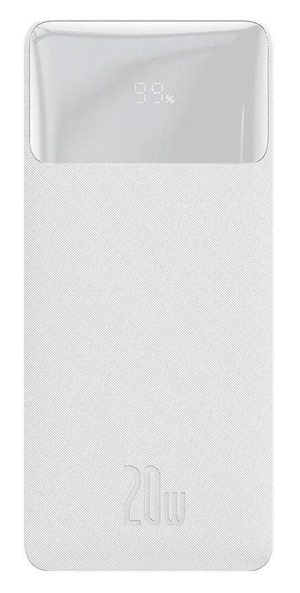 

УМБ Power Bank (наружный аккумулятор) Baseus Bipow Digital 10000 мАч 20 Вт Белый (PPDML-L02)