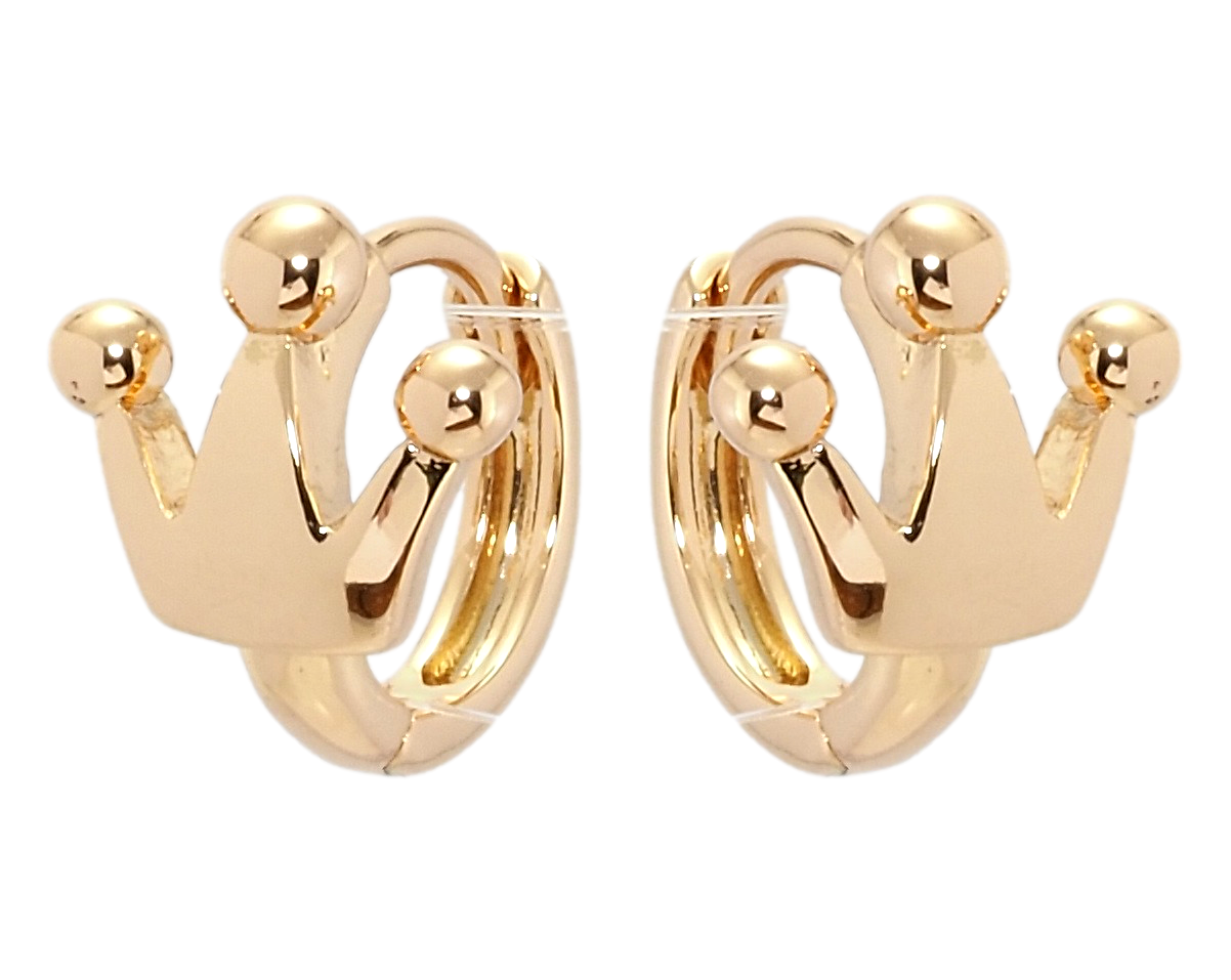 

Серьги Xuping Позолота 18K колечки "Корона"
