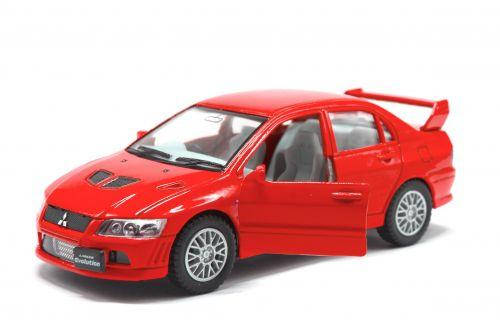 

Модель машинка металлическая KINSMART "Mitsubishi Lancer Evolution" (красная), Красный