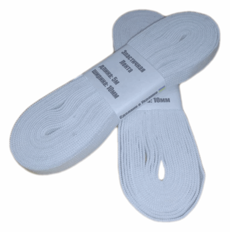 

Резинка бельевая белая, резинка для трусов 10 мм намотка 5 метров