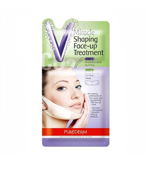 

Корректирующая лифтинг-маска для подбородка и шеи Purederm Miracle Shaping Face-up Treatment
