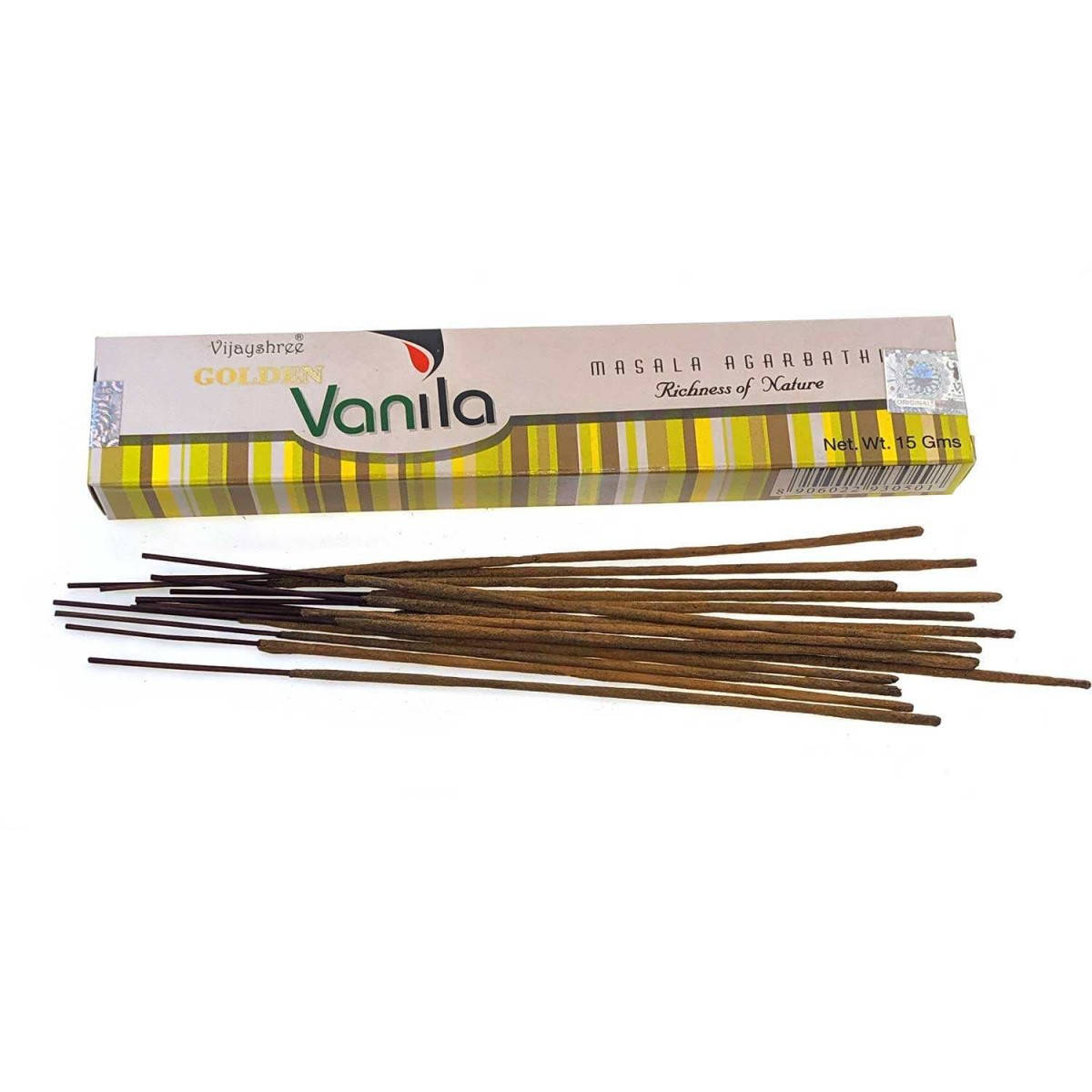 

Golden Vanilla (Ваниль)(Vijayshree)(12 шт/уп)(15 гр.)масала благовоние
