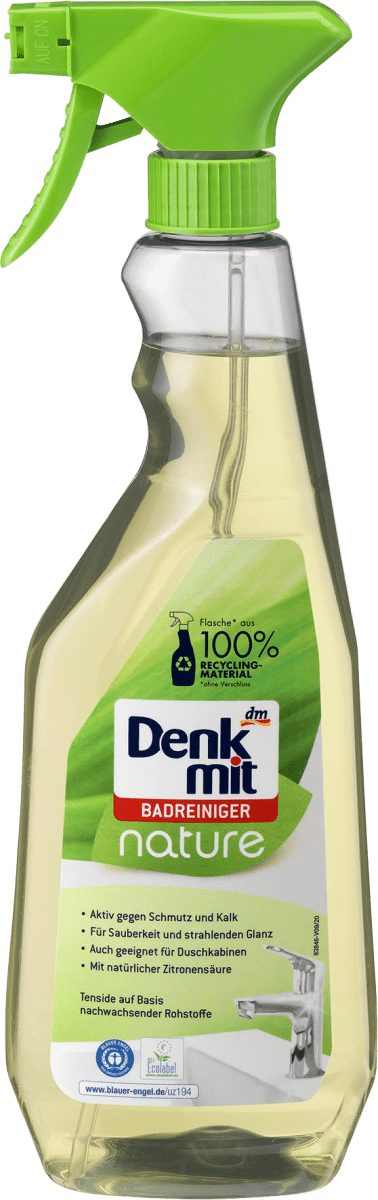 

Средство против известкового и мыльного налета Denkmit Badreiniger Nature, 750 ml.