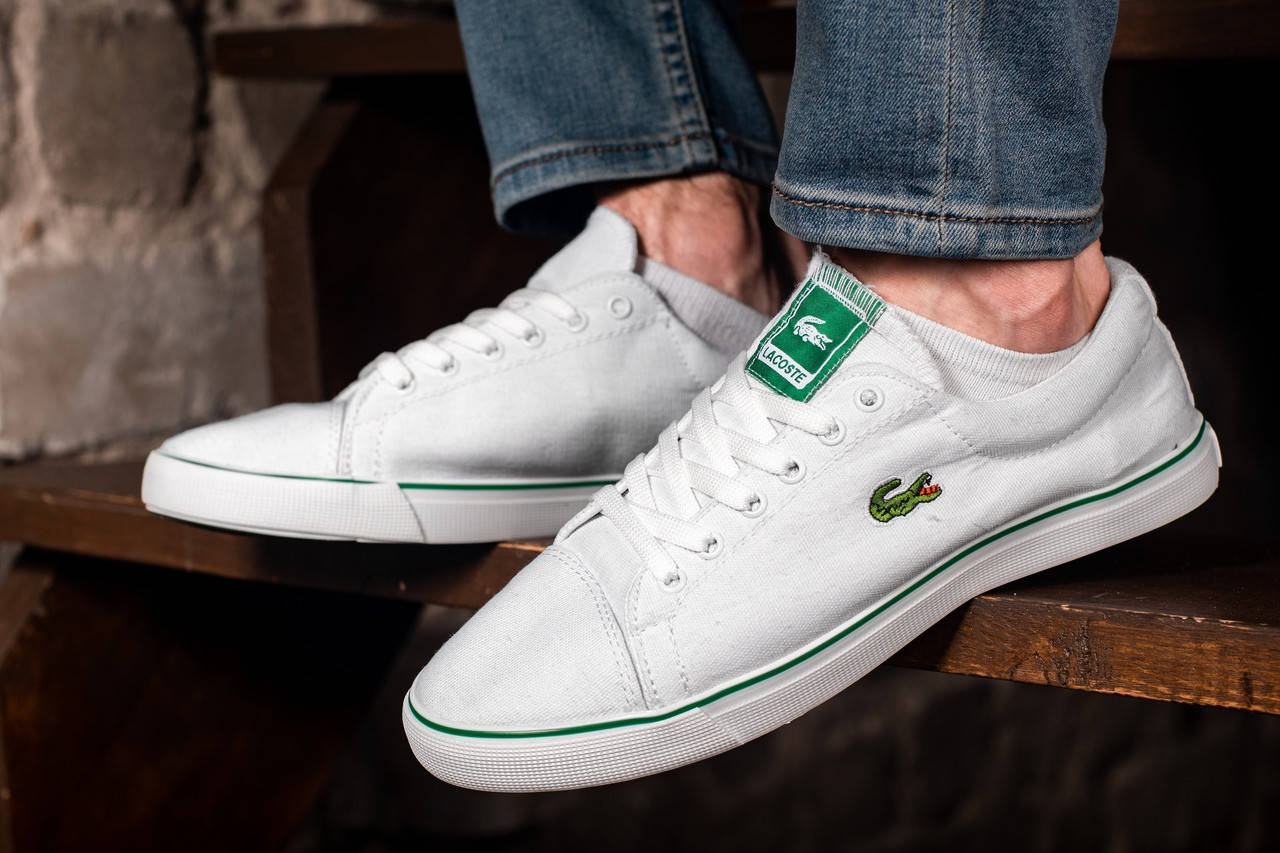 

Распродажа !! Мужские кроссовки Lacoste, белые кроссовки лакост, Белый