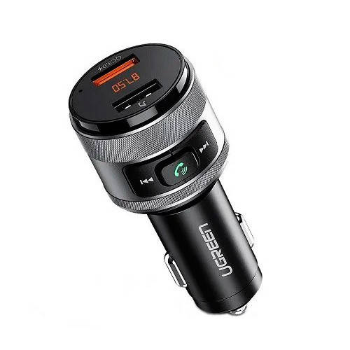 

Автомобильный FM-модулятор Ugreen ED029 Bluetooth Handsfree 2x USB QC3.0 3А
