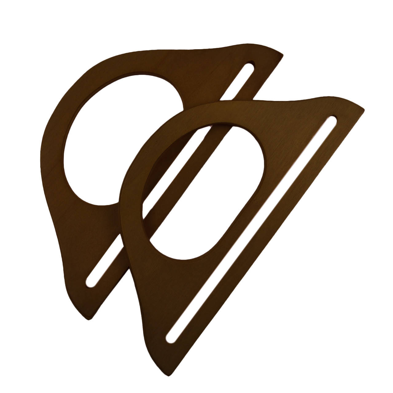 

Комплект ручек для сумки деревянных полукруглых 25х12 см с прорезью Браун