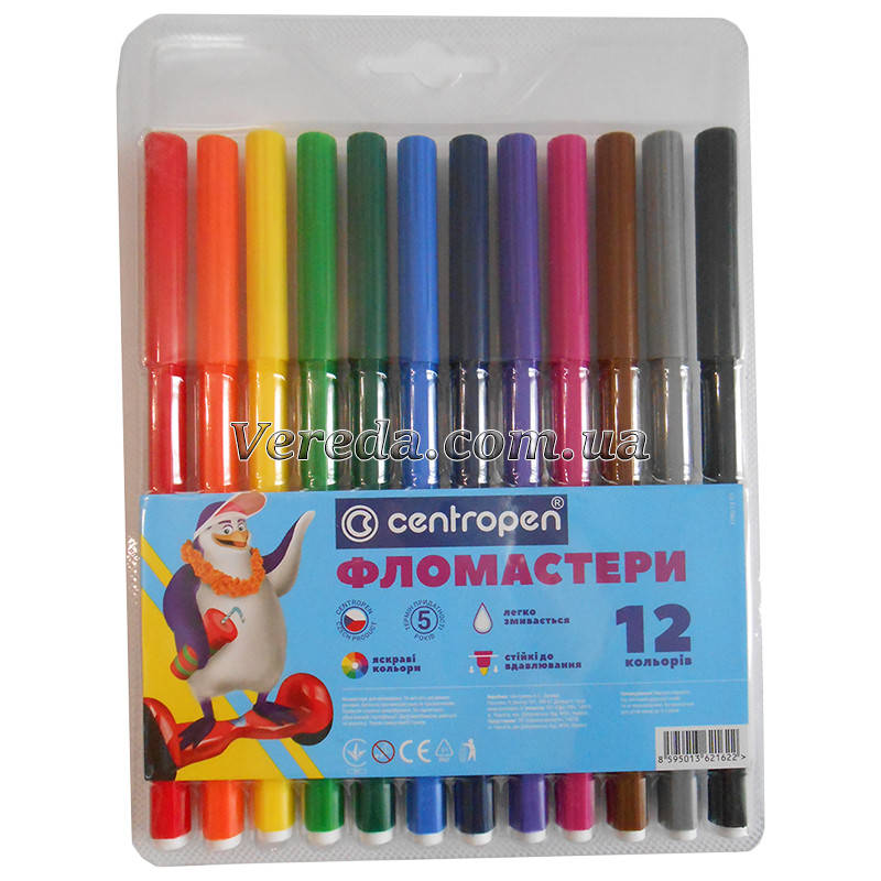 

Фломастери Сentropen 12 кольорів, Разные цвета