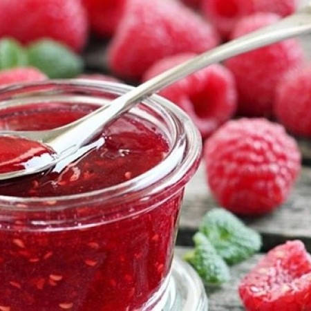 

Начинка термостабильная Малина с кусочками ягод (10кг ящик)