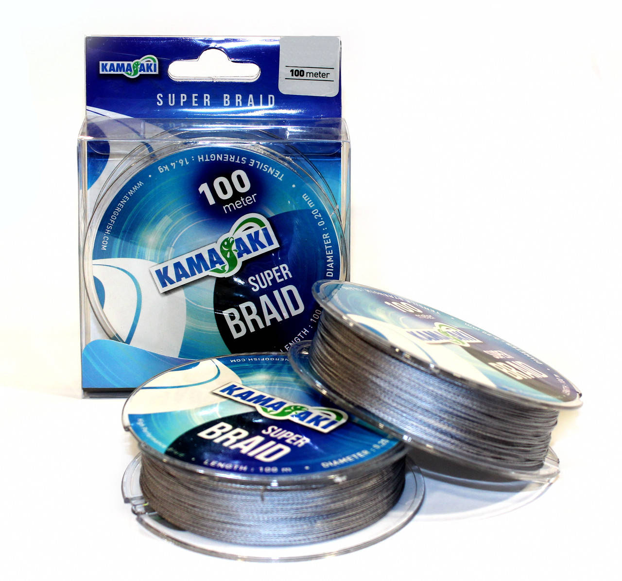 

Шнур Kamasaki Super Braid Grey 100м 0.1мм 7.6кг, Серый