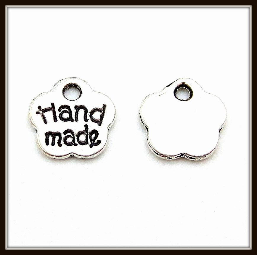 

Метал. подвеска "hand made" серебро (0,8х0,8 см) 40 шт в уп.