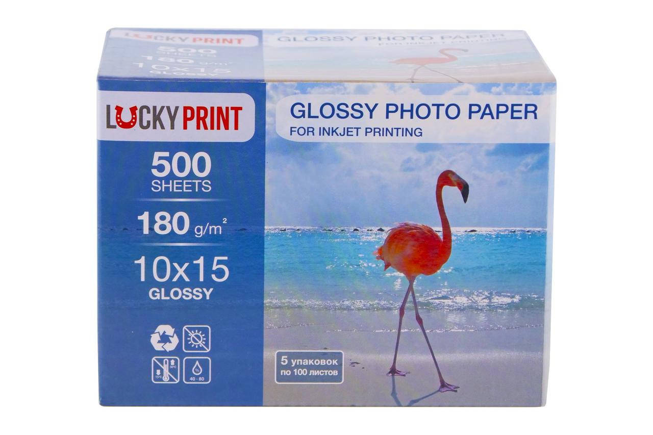 

Глянцевая фотобумага Lucky Print (10*15, 180г/м2),500 листов
