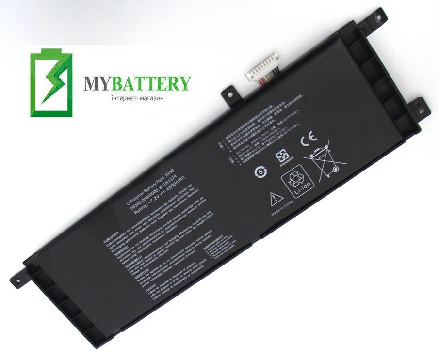 

Аккумуляторная батарея Asus B21N1329 F453 F453MA X453 D553M R413MA F553M, Черный