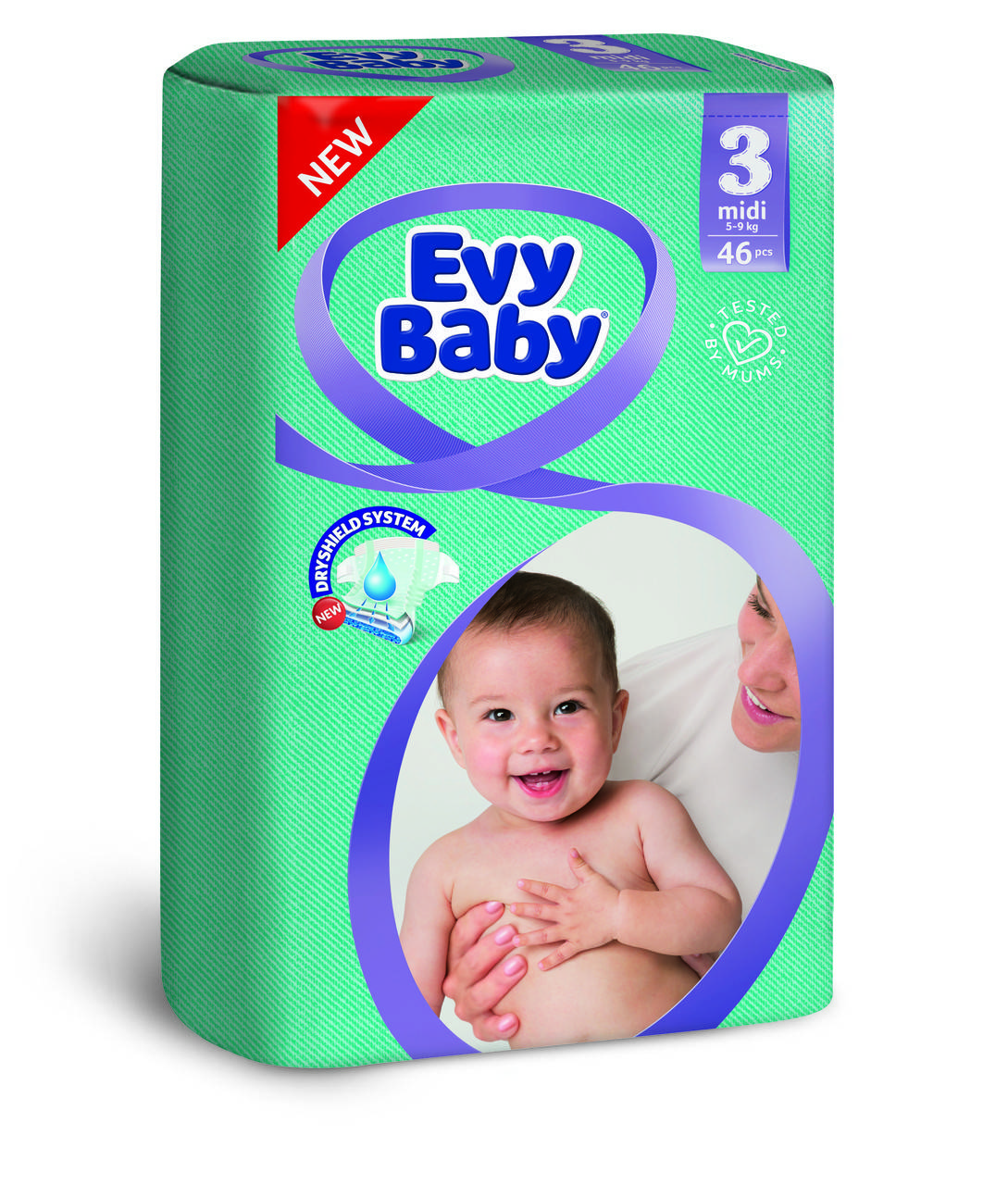 

Подгузники детские Evy baby midi elastic twin 3 (5-9 кг) 46 шт