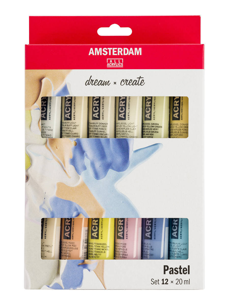

Набор акриловых красок, AMSTERDAM PASTELS, 12*20 мл, Royal Talens