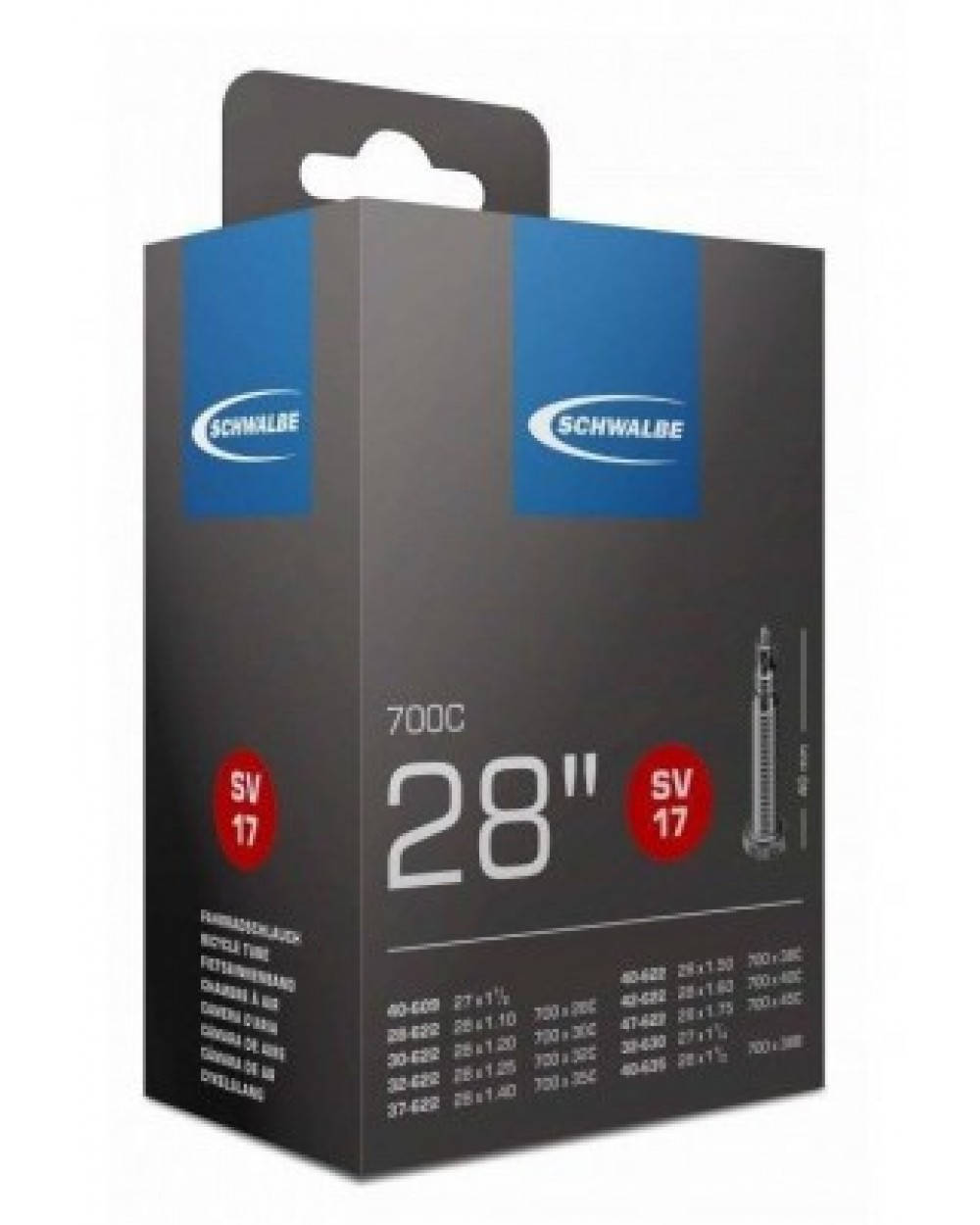 

Камера Schwalbe 700 x 28/47 SV17 Presta 40мм (DES010)