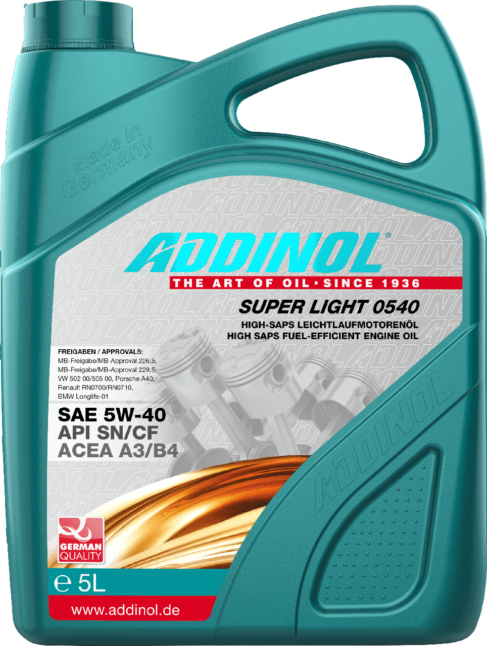 

ADDINOL (5W-40) SUPER LIGHT 0540 4л канистра