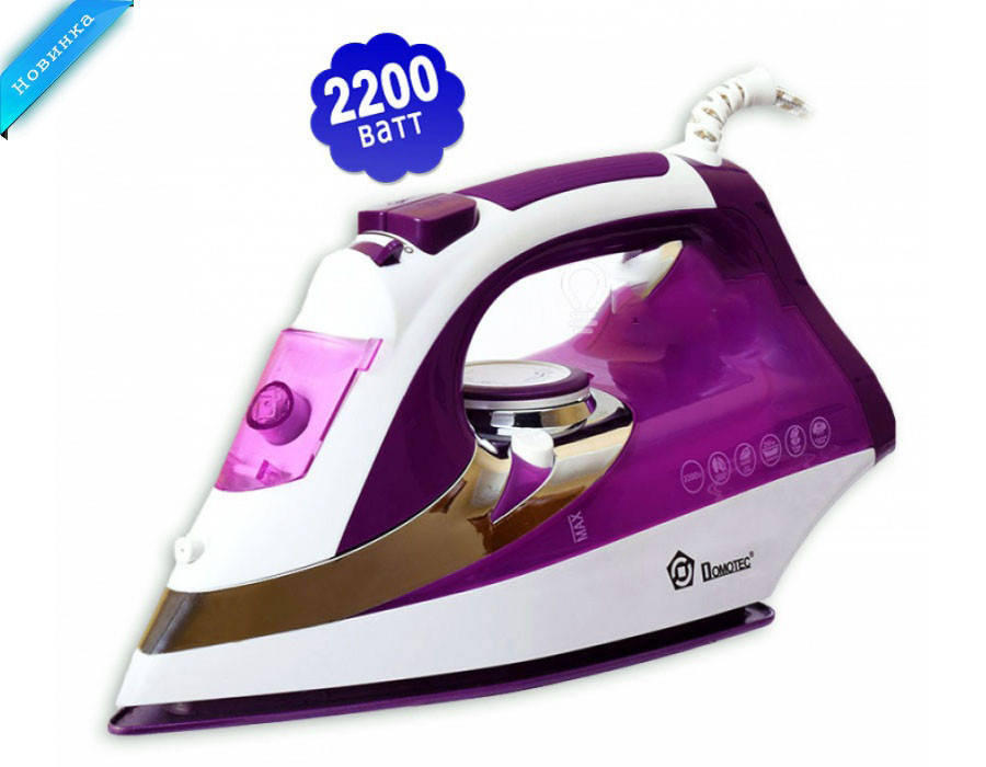 

Паровой Утюг Domotec MS-2201 Ceramic 2200 Вт керамическая подошва (Домотек)