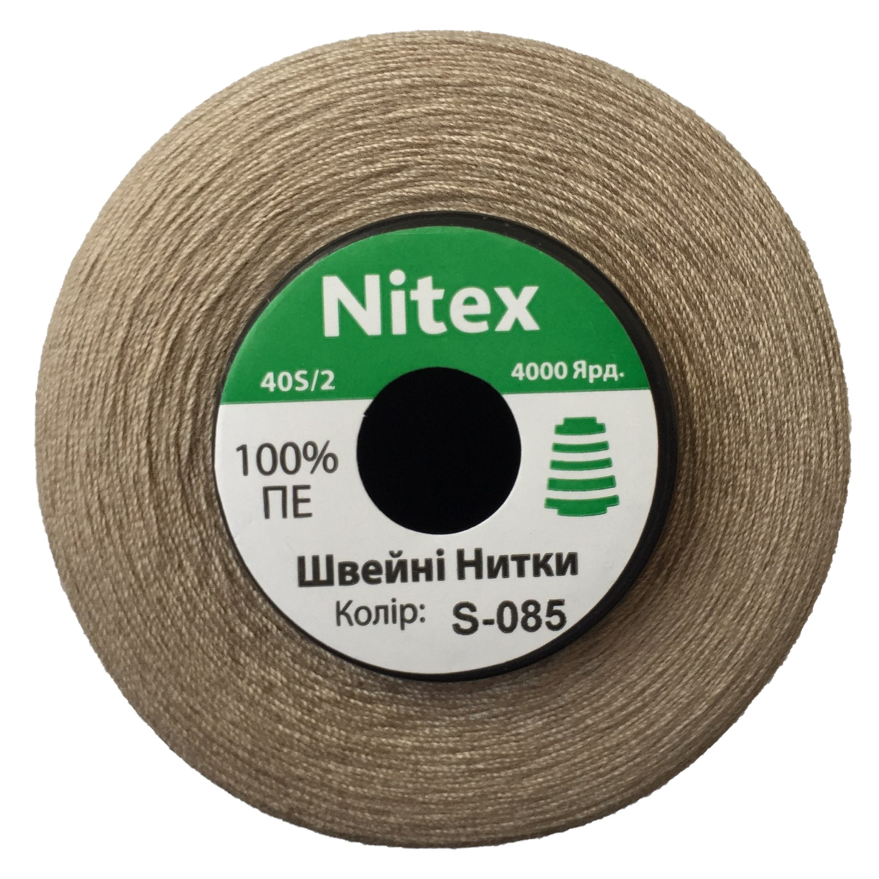 

Нить швейная 100% PE 50/2 цв S-085 бежевый грязный (боб 4000ярдов)