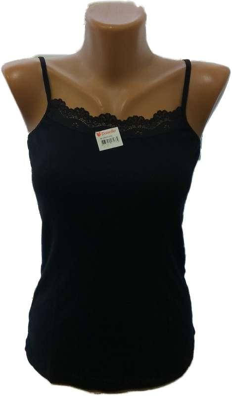 

Майка женская тонкая бретель черная DONELLA (размер XL)